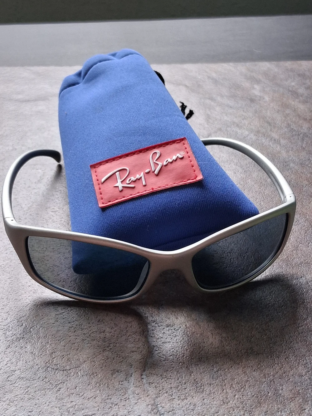 Ray-Ban Junior Collection RJ9019-S Silver Frame Blue Lens Sunglasses